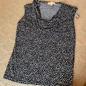 Michael Kors Black and White Dotted Blouse polka dots